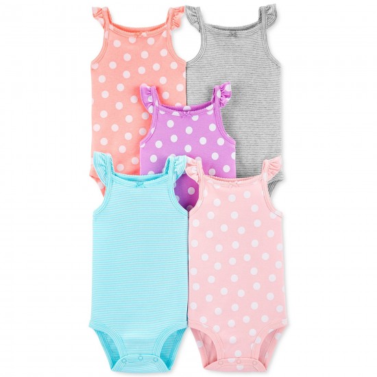 Carters 5-Pack Flutter Tank Bodysuits