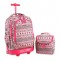 J world 18inch Setbeamer Rolling Backpack and Lunch Bag, Skandi Pink
