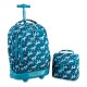 J world 18inch Setbeamer Rolling Backpack and Lunch Bag, Pony