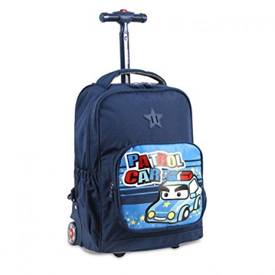 J World 16inch Rolling Backpack - Patrol Navy