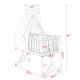 Grandolia Wooden Baby Cradle and Rocking Bassinet