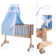 Grandolia Wooden Baby Cradle and Rocking Bassinet