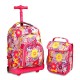 J World 16inch Lollipop Rolling Backpack with Lunch Bag- Poppy Pansy J World 16inch Lollipop Rolling Backpack with Lunch Bag- Poppy Pansy