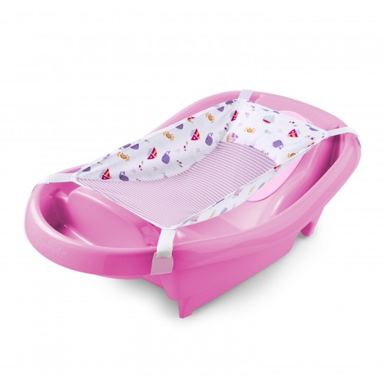 Summer Infant Comfy Clean Deluxe Newborn to Toddler Tub, Pink