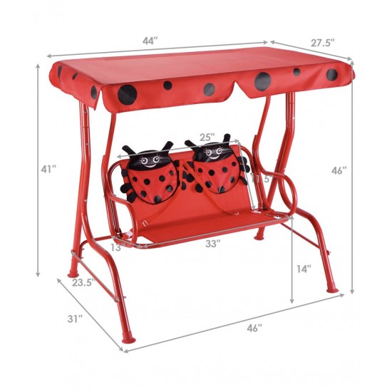 Ladybug Patio Swing Seat