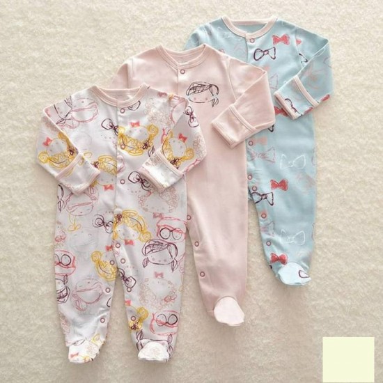 Mamas and Papas Impression Sleepsuit, 3 Pack Mamas and Papas Impression Sleepsuit, 3 Pack