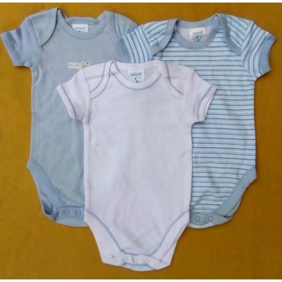 Spasilk 3pk Cotton Bodysuit