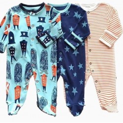 Mamas and Papas Impression Sleepsuit, 3 Pack Mamas and Papas Impression Sleepsuit, 3 Pack