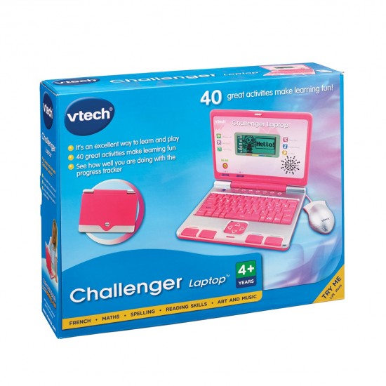 VTech Challenger Toy Laptop, Pink