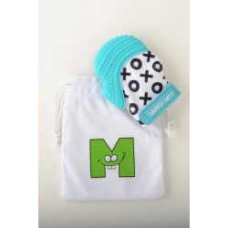 Munchmitt Teething Mitten- Aqua Blue Munchmitt Teething Mitten- Aqua Blue