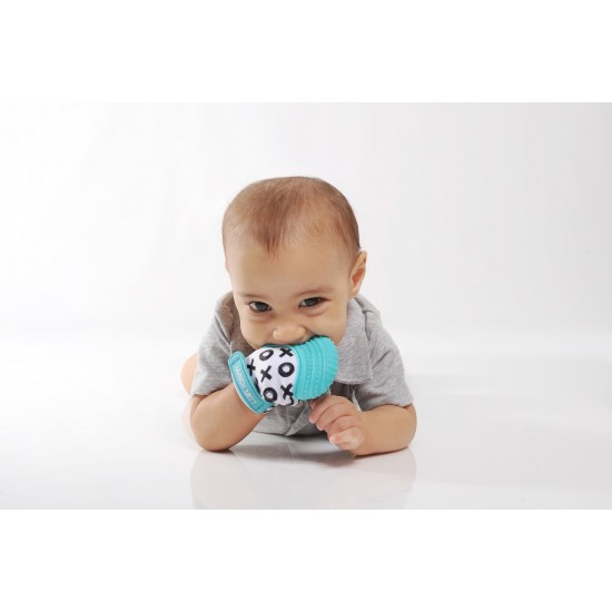 Munchmitt Teething Mitten- Aqua Blue