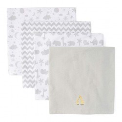 Spasilk Unisex Baby 4 Pack 100% Cotton Receiving Blanket