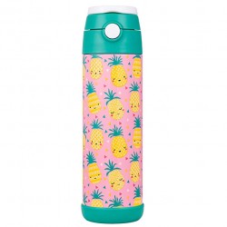 Snug Thermos Water Bottle, Pineapple