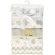 Spasilk Unisex Baby 4 Pack 100% Cotton Receiving Blanket