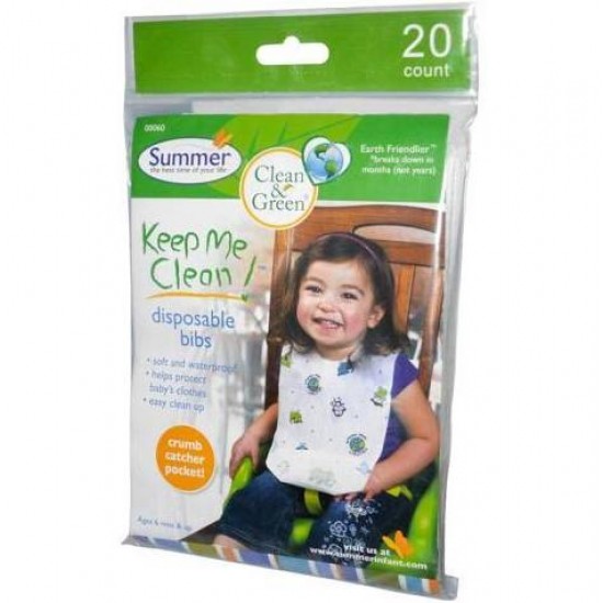 Summer Infant Keep Me Clean Disposable Bibs- 20count