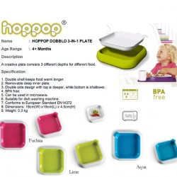 Hoppop Dobblo 3 in 1 Plate