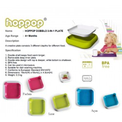 Hoppop Dobblo 3 in 1 Plate Hoppop Dobblo 3 in 1 Plate