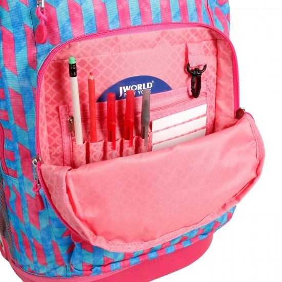 J World 20inch Sundance Rolling Backpack- Nordic