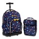 J World 16inch Lollipop Rolling Backpack with Lunch Bag- Spaceship J World 16inch Lollipop Rolling Backpack with Lunch Bag- Spaceship