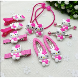 Hair Decor & Ties- Hello Kitty