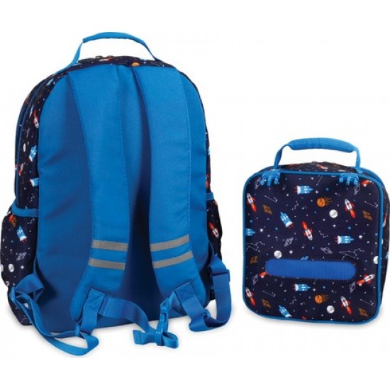 J World 16inch Duet Backpack & Lunchkit- Spaceship