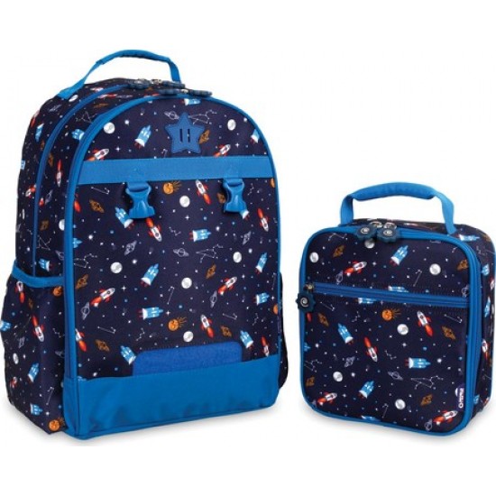J World 16inch Duet Backpack & Lunchkit- Spaceship