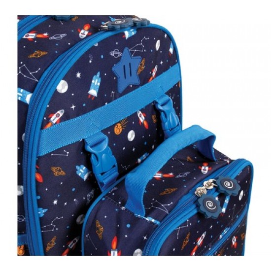 J World 16inch Duet Backpack & Lunchkit- Spaceship