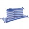 Nojo Stripped Blue 4 Piece Crib Bumper Pad