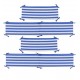 Nojo Stripped Blue 4 Piece Crib Bumper Pad