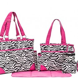 Zebra Print 6pc Impression Diaper Bag