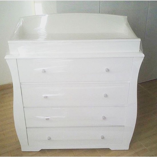 Zeelo 4 Drawer Dresser with Changing Table Top