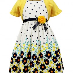 Nannette Impression Yellow Bolero Dress