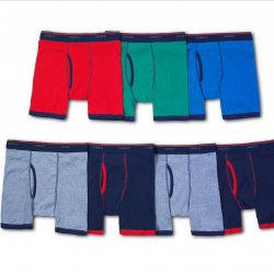 Hanes Boys' ComfortSoft® Sport Style Ringer Boxer Briefs with Comfort Flex® Waistband 7-Pack