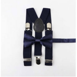 Bow Tie n Suspender Set, Navy